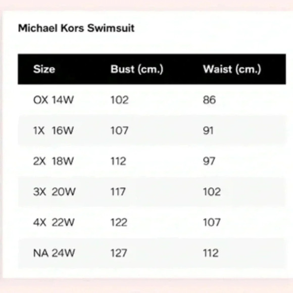Michael-Michael Kors One-Piece Swimsuit  sz 22 W - Picture 9 of 9